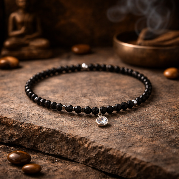 Гривна от Черен Турмалин, Хематит и Цирконии