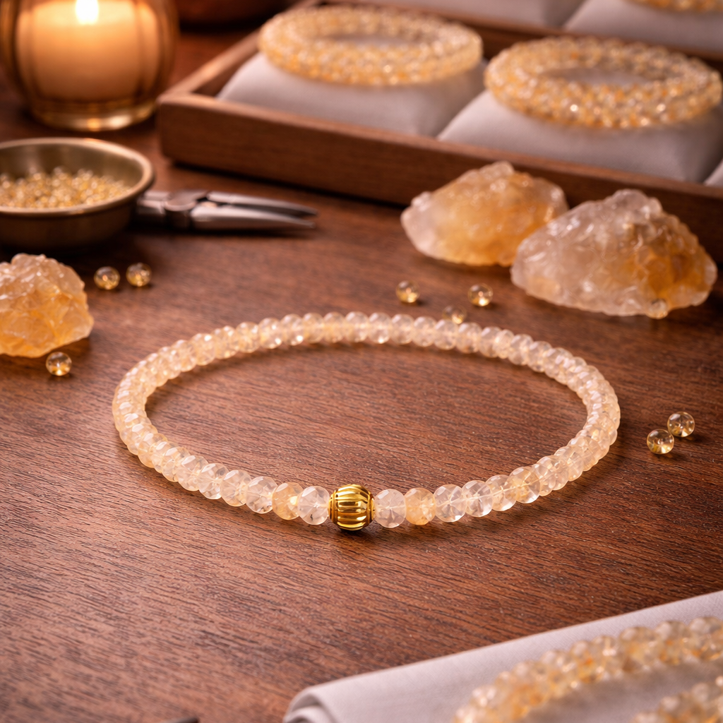 Гривна от Цитрин за Привличане на Пари | GOLD