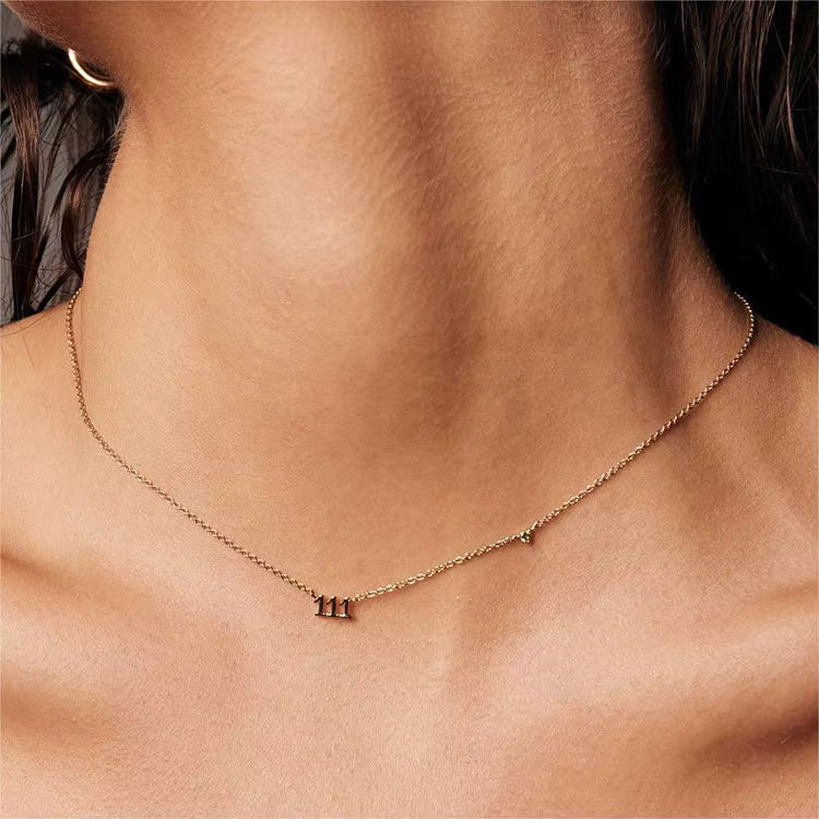 Колие 111 Ангелско Число от Медицинска Стомана