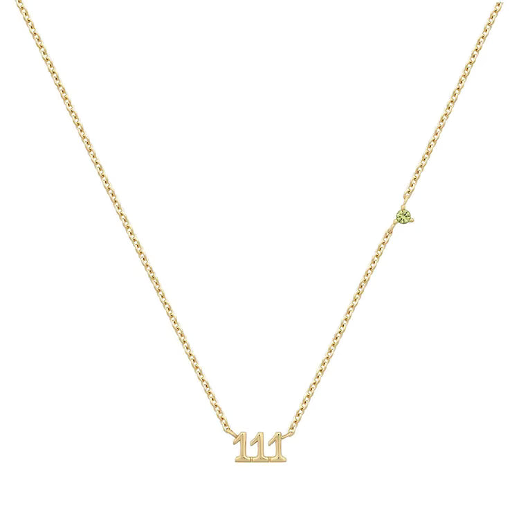 Колие 111 Ангелско Число от Медицинска Стомана