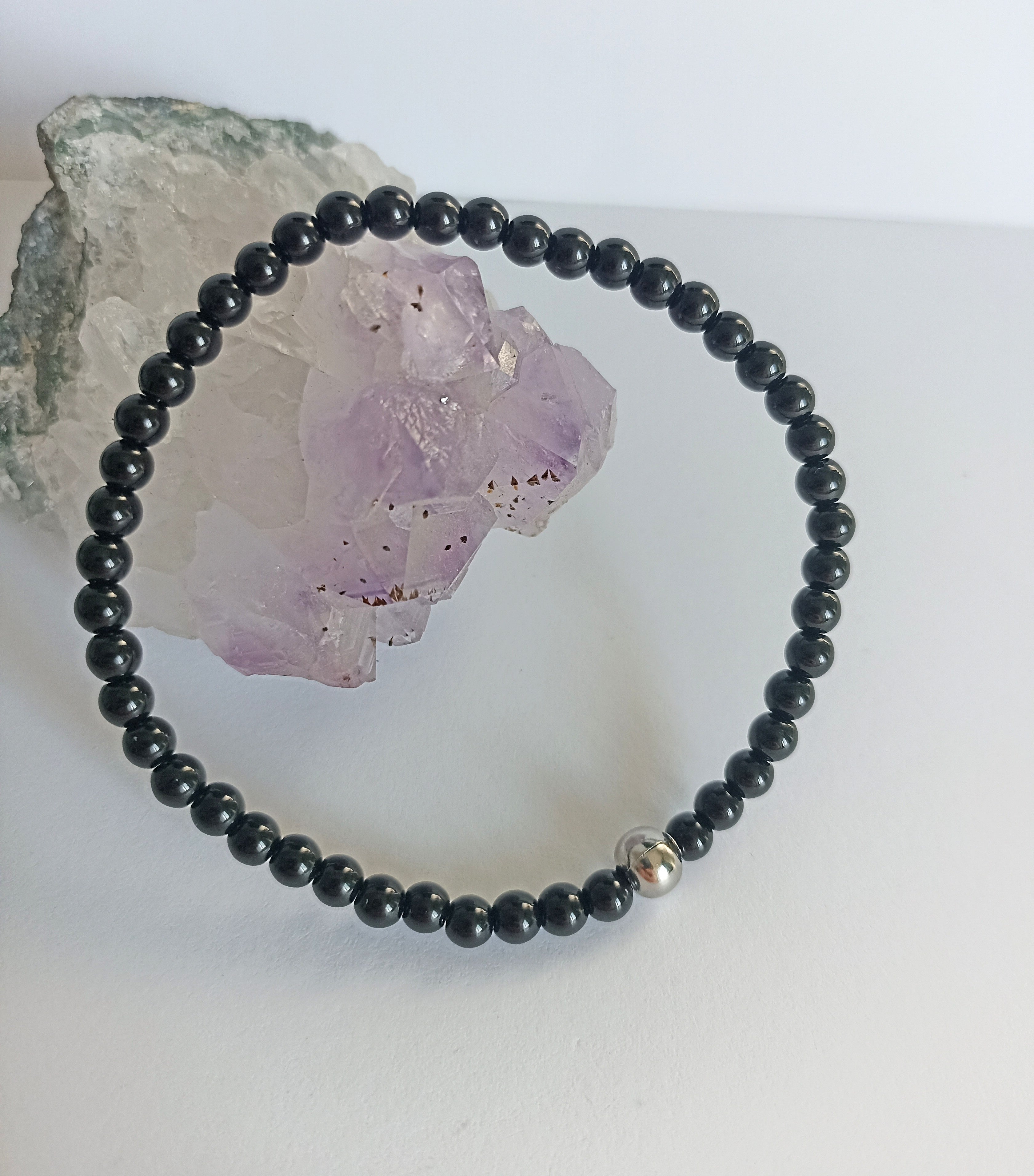 Мини гривна от Черен Турмалин