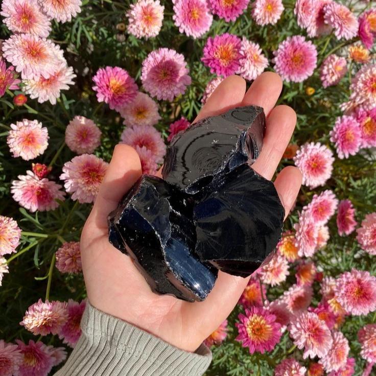 Необработен Обсидиан - Огледало на Душата