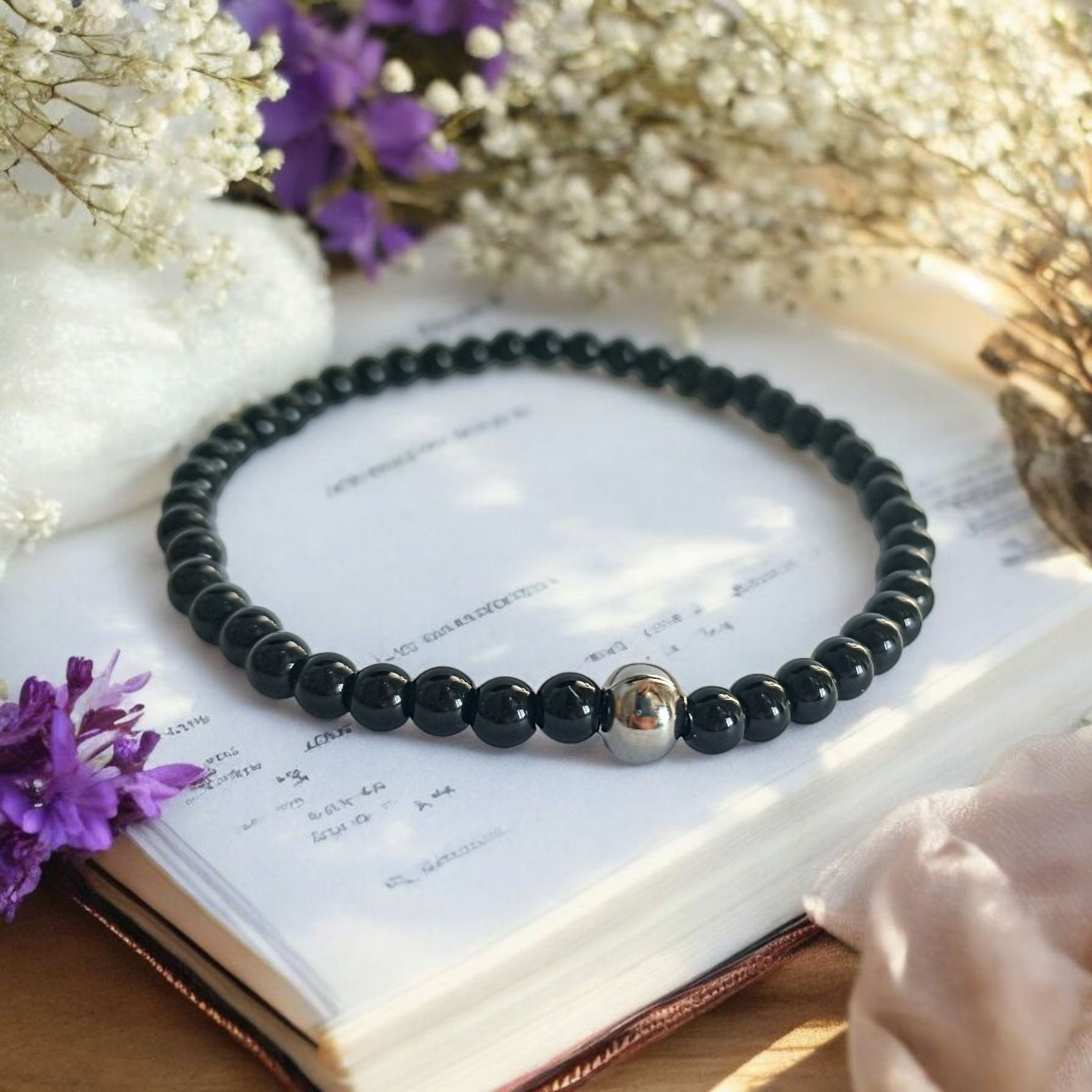 Мини гривна от Черен Турмалин