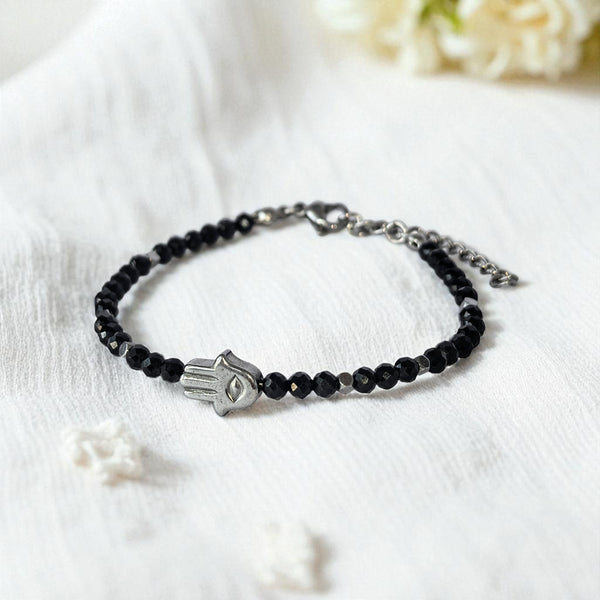 Гривна от Черен Турмалин, Хематит и Ръката на Фатима