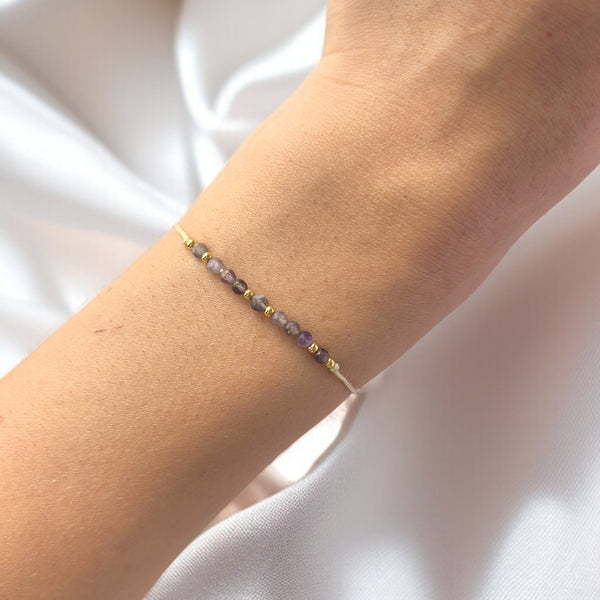 Гривна за Зодия Водолей с Аметист